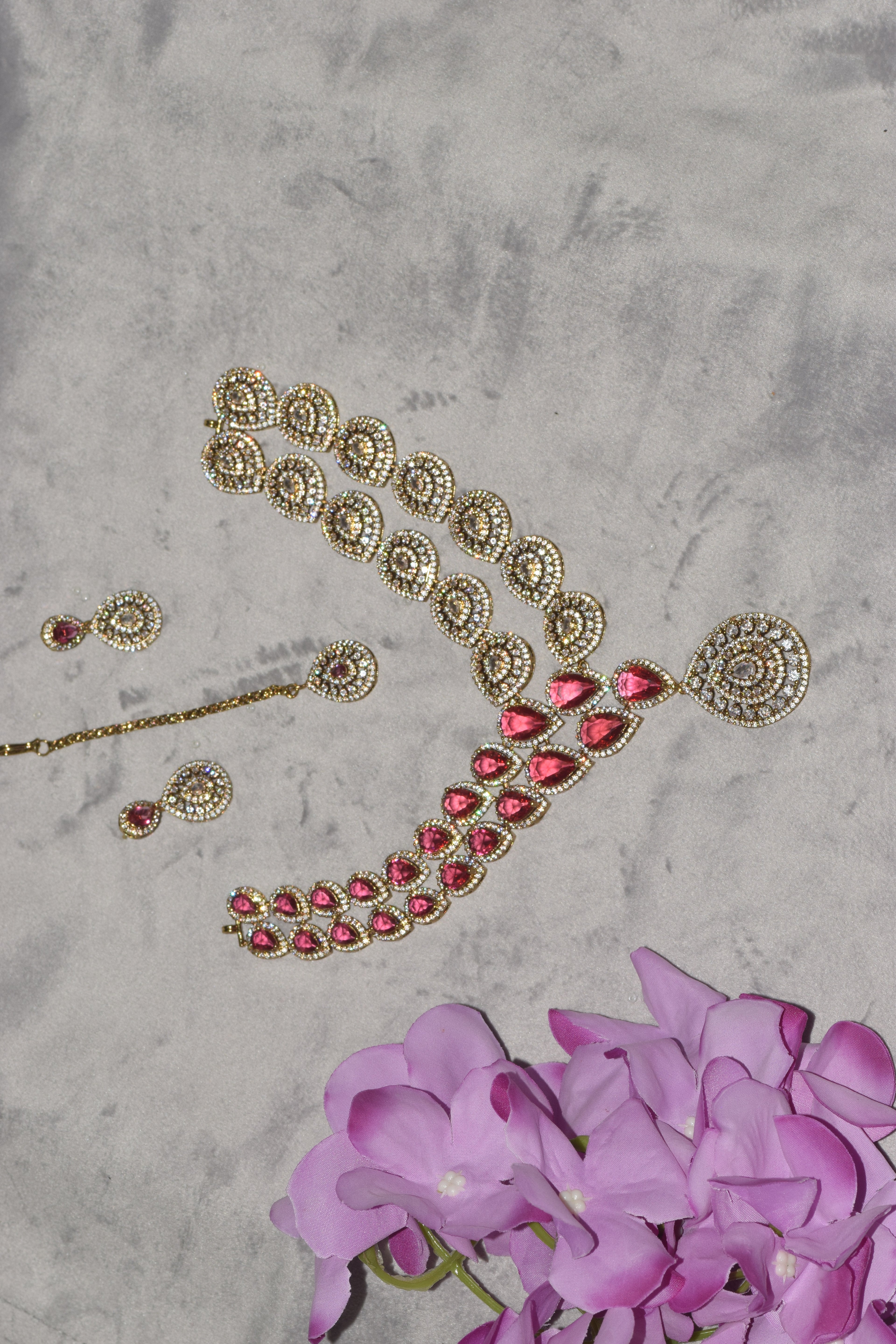 red Diamonds Jewellery Set