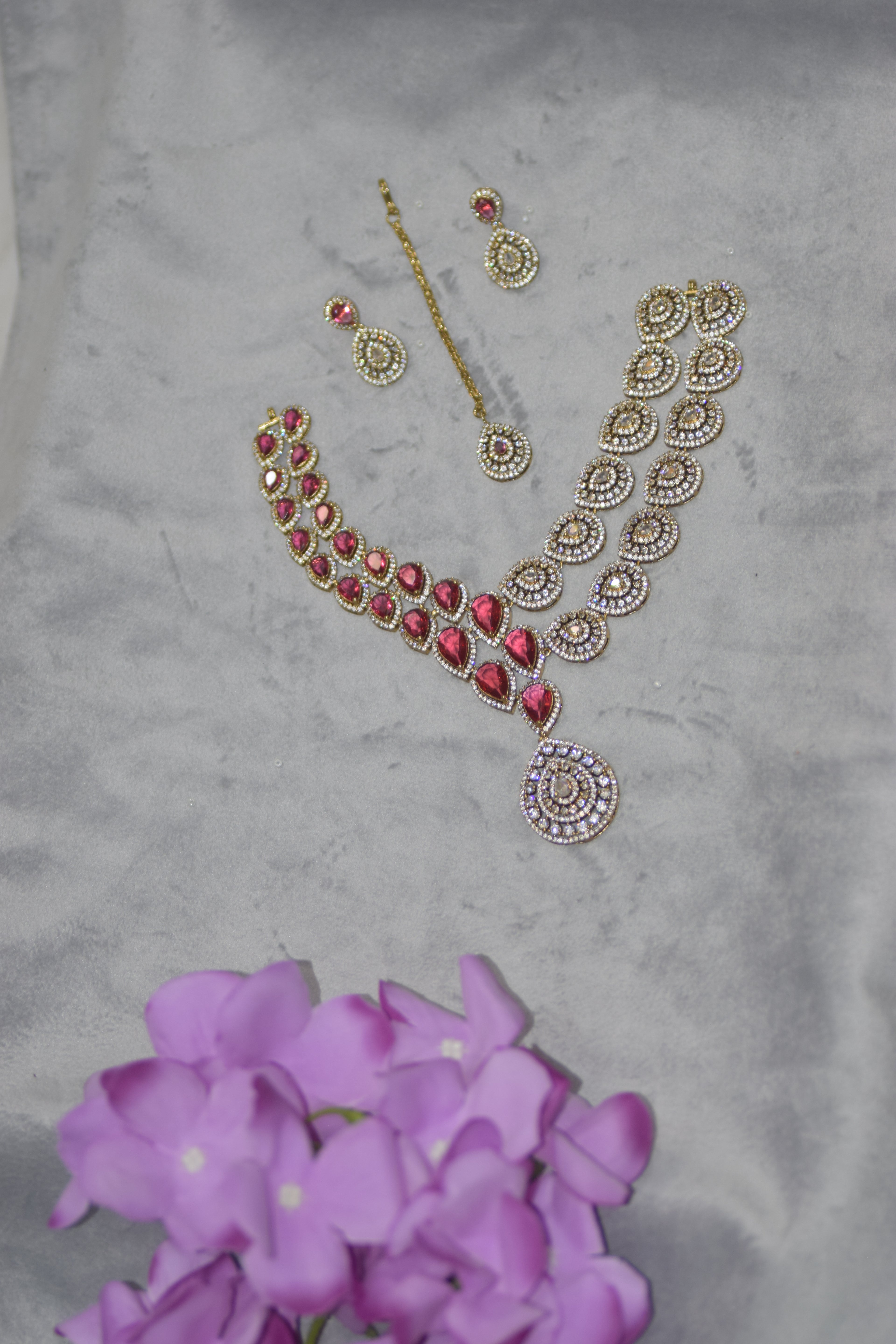 red Diamonds Jewellery Set