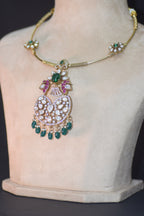 Handcrafted Victorian Emerald Green Hasli Choker - Contemporary Jewelry