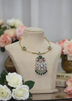 Handcrafted Victorian Emerald Green Hasli Choker - Contemporary Jewelry