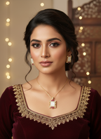 Elegant White Pendant Set