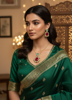 Elegant Pendant With Deep Red stone