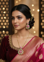 Elegant Pendant With Pink stone