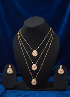 Multi-Layered Kundan Jewelry Set with Ruby Accents